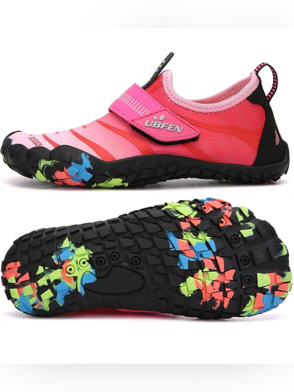 Ubfen Kids Girls Hiking/Water Shoes - Pink/Red